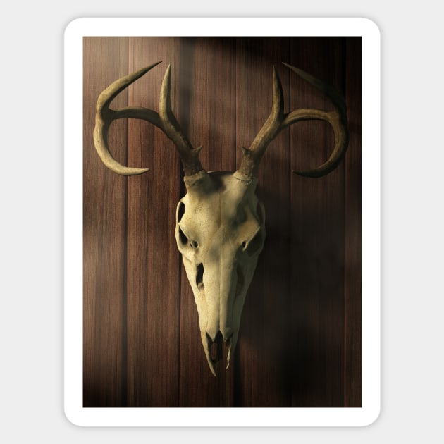 Deer Skull Sticker by DanielEskridge